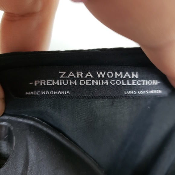 Zara Black Double Ruffle Blouse - Picture 3 of 5